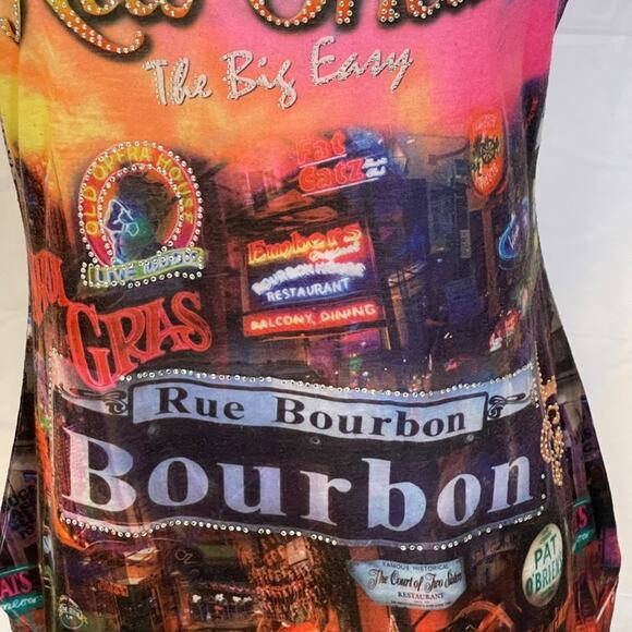 Maxi & Co New OrleansThe Big Easy 100% Polyester Rhinestone T-Shirt Size 3XL - Picture 3 of 7